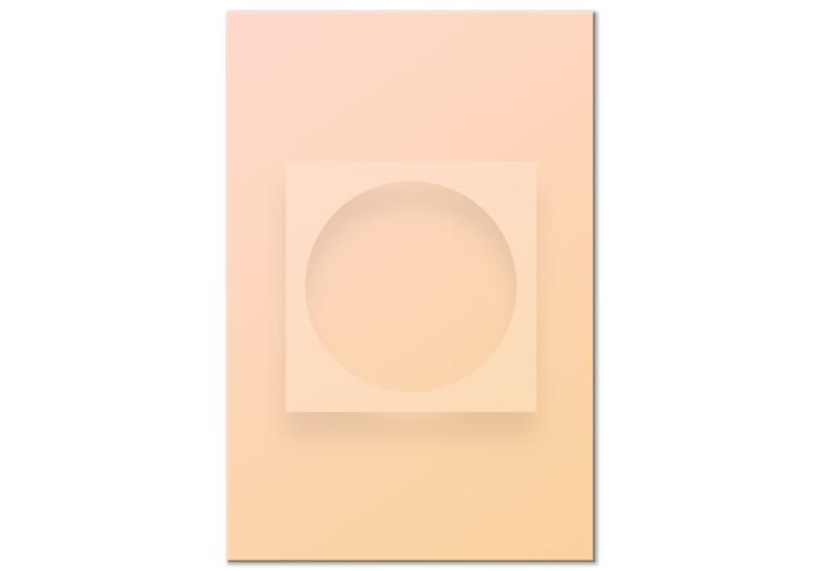 Canvas Print Pastel geometry - an abstract composition with a circle and a square