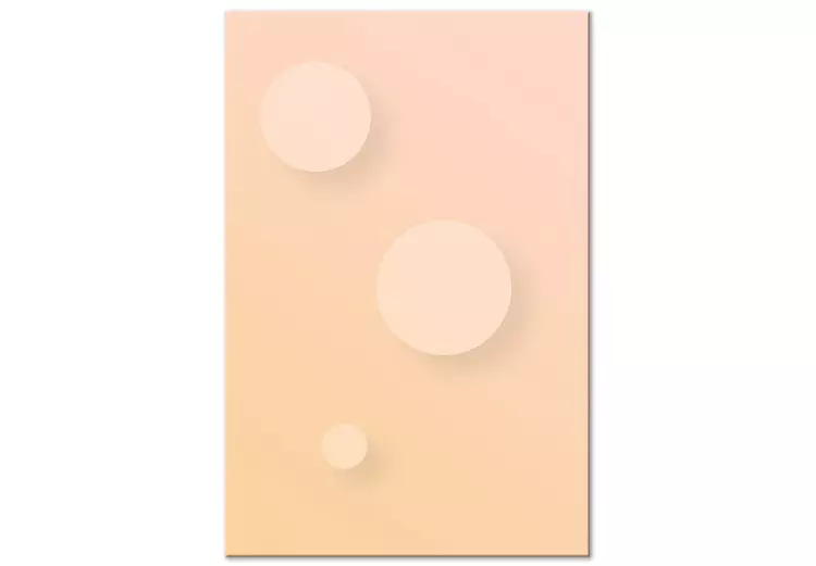 Pastel circles - an abstract composition in a beige and pink colour