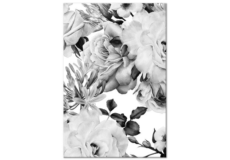 Canvas Print Elegant flower buds - elegant graphic with a floral motif
