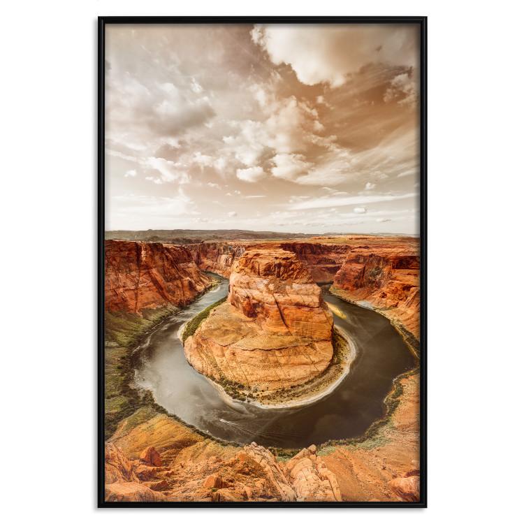 Poster Rustic Landscape - landscape of orange rocks against sky