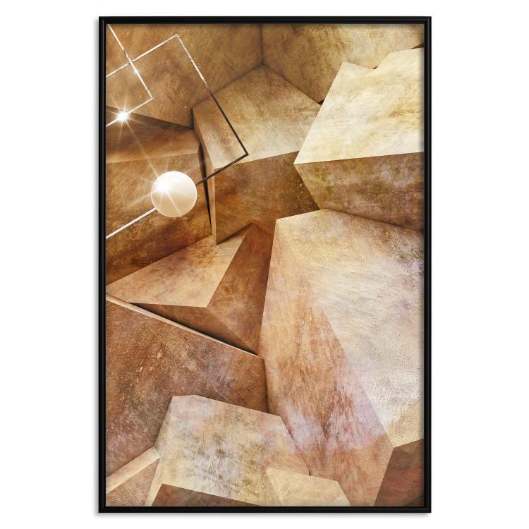 Poster Saffron Corners - stone rocks in geometric shapes