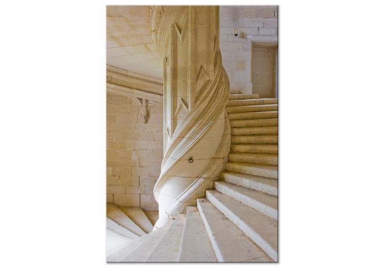 Canvas Print Stone spiral staircase - a photograph of sandstone architecture