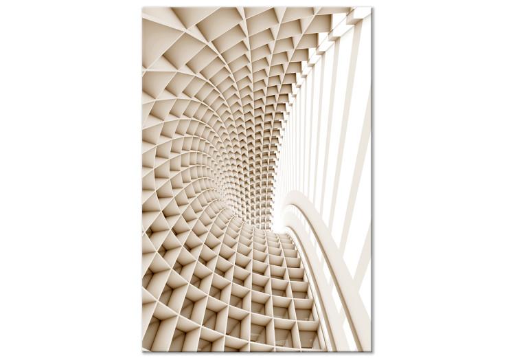 Canvas Print 3D tunnel - an abstract architectural motif in bright colours