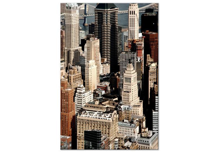 Canvas Print New York City skyscrapers - a bird's eye view photo of the skyscrapers