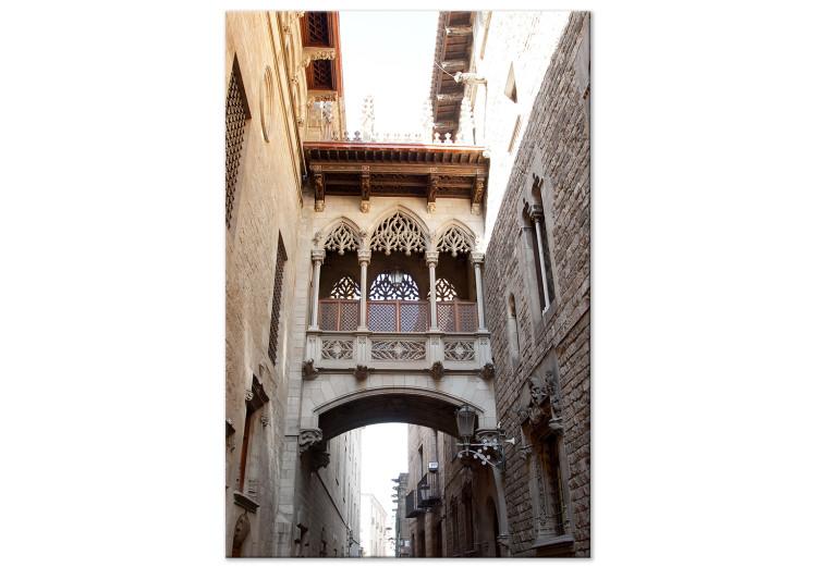 Canvas Print Gothic district in Barcelona - photograph of historic architecture