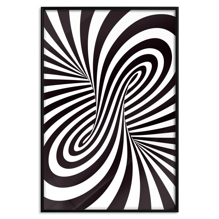 Poster Deep Hypnosis - black and white abstract illusion with hypnotic effect