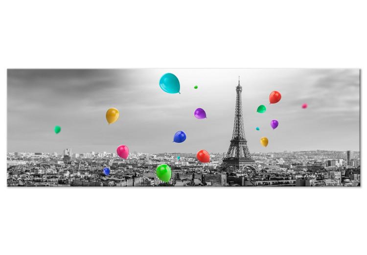 Canvas Print Paris Balloon (1 Part) Narrow Colourful