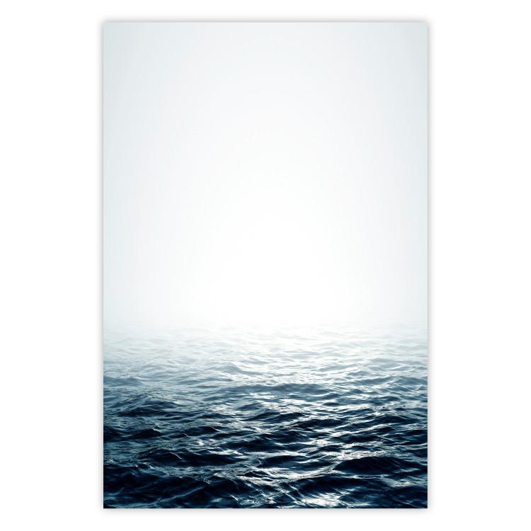 Poster Ocean Water - seascape of waves on sea against white glare