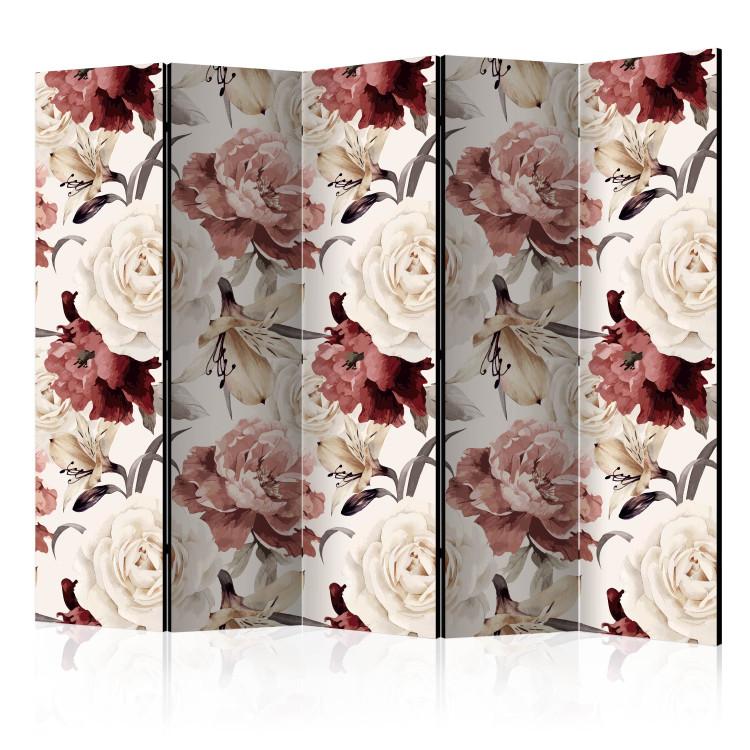 Room Divider Species Mix II (5-piece) - flower pattern in bright colors