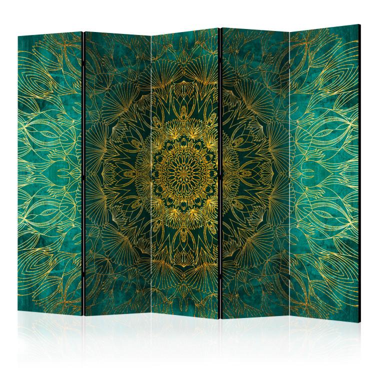 Room Divider Royal Stitches II (5-piece) - colorful Zen-style Mandala