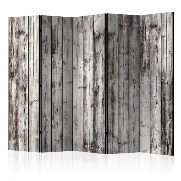 Room Divider Raw Retro Boards (5-piece) - whitewashed old wood
