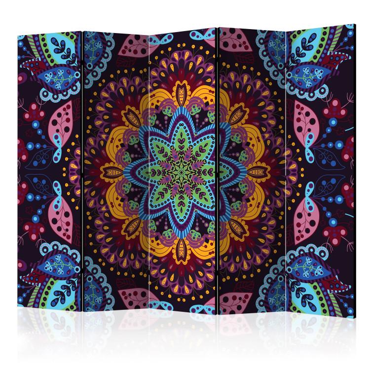 Room Divider Colorful Kaleidoscope II (3-piece) - abstraction in colorful pattern