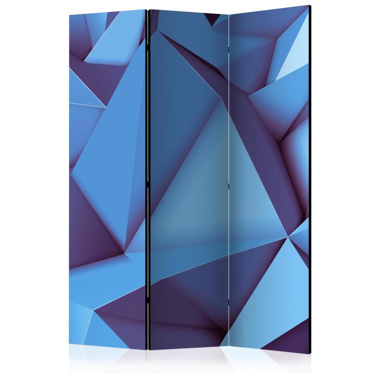 Room Divider Royal Blue (3-piece) - geometric abstraction in 3D form