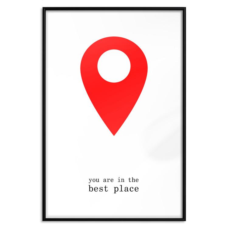 Poster You are in the best place - English inscription and graphic motif