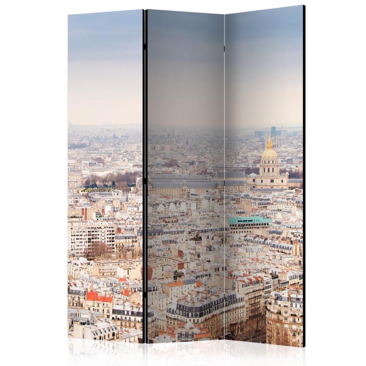 Room Divider Parisian Alleys (3-piece) - cityscape seen from a bird's eye view