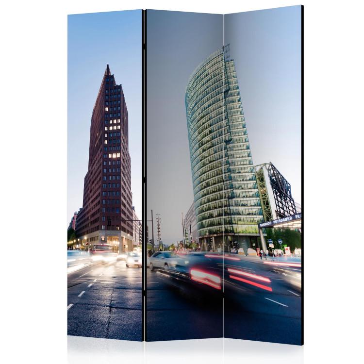 Room Divider Urban Tempo (3-piece) - cars rushing down a busy street