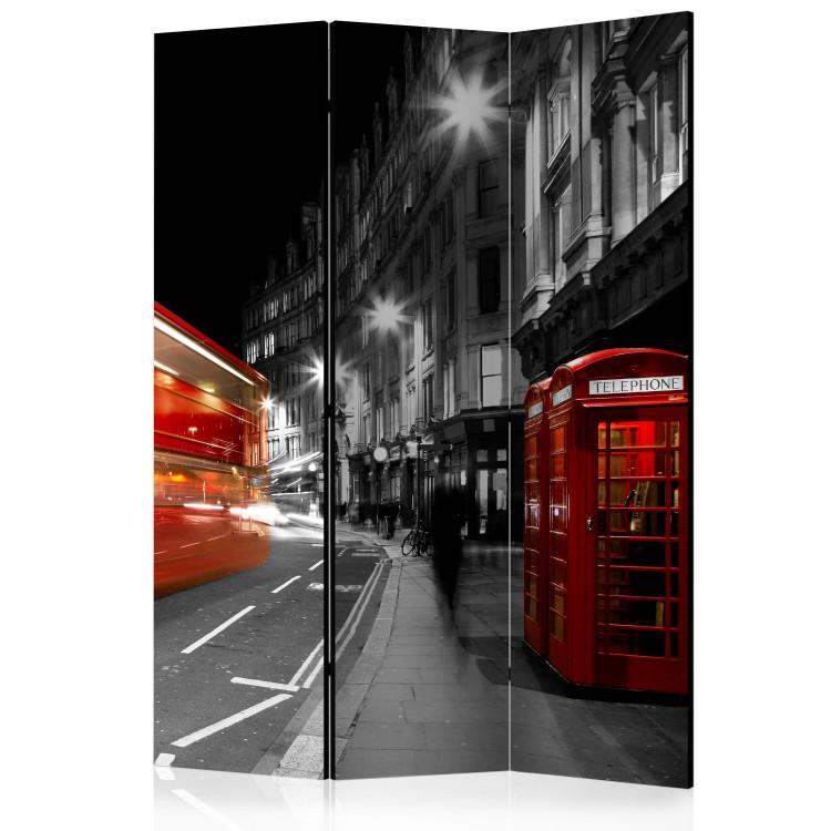 Room Divider Night Fever (3-piece) - London architecture in night colors