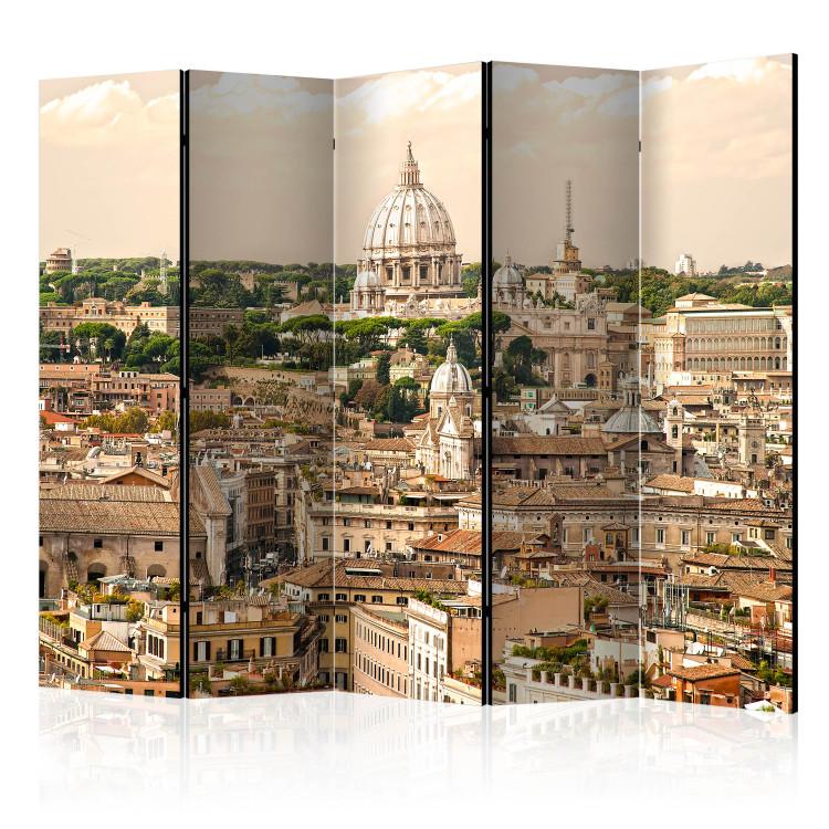 Room Divider Roman Holidays II (5-piece) - Italian architecture and clear sky