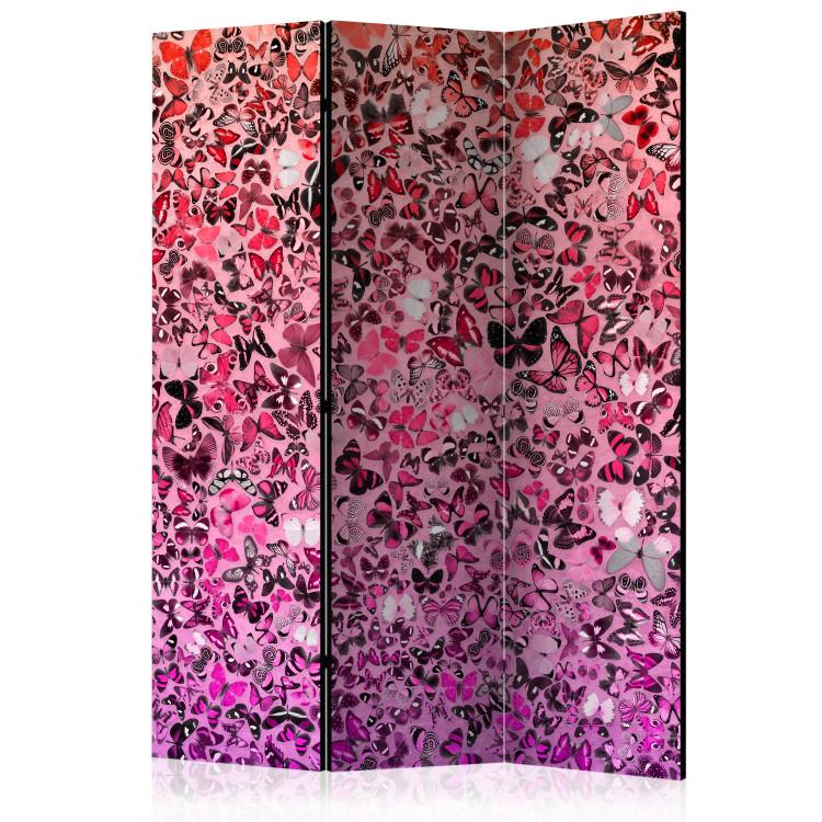 Room Divider Butterfly Language (3-piece) - colorful pattern full of winged butterflies