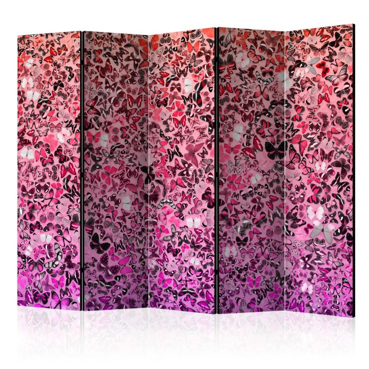 Room Divider Butterfly Language II (5-piece) - colorful composition with vibrant insects