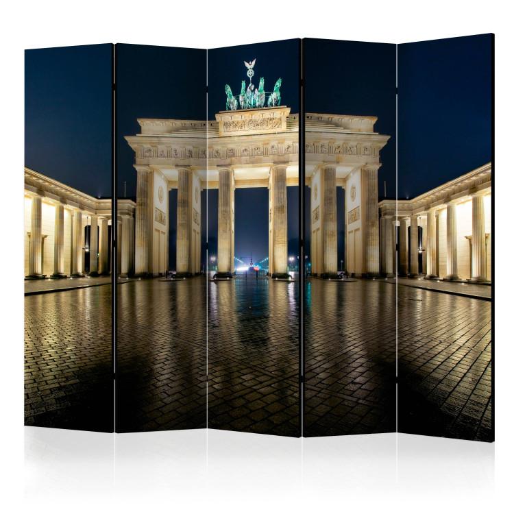 Room Divider Berlin by Night II (5-piece) - historic city architecture after dark