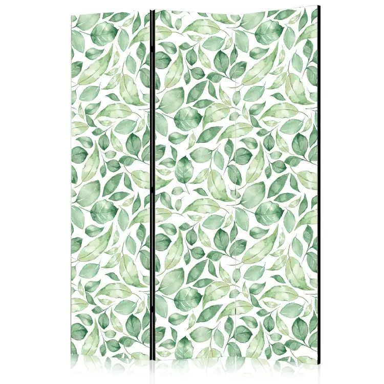 Natural Beauty - pattern of green leaves on light background