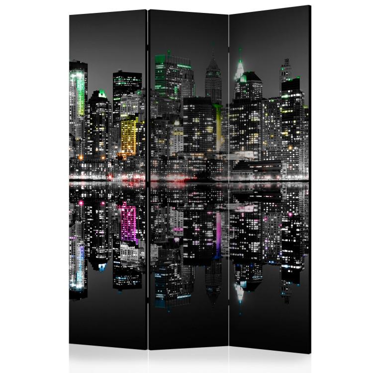 Room Divider New York - My Dream (3-piece) - clear night over the city