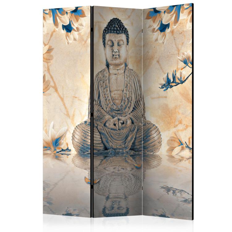 Room Divider Buddha of Prosperity (3-piece) - sacred statue in feng shui style