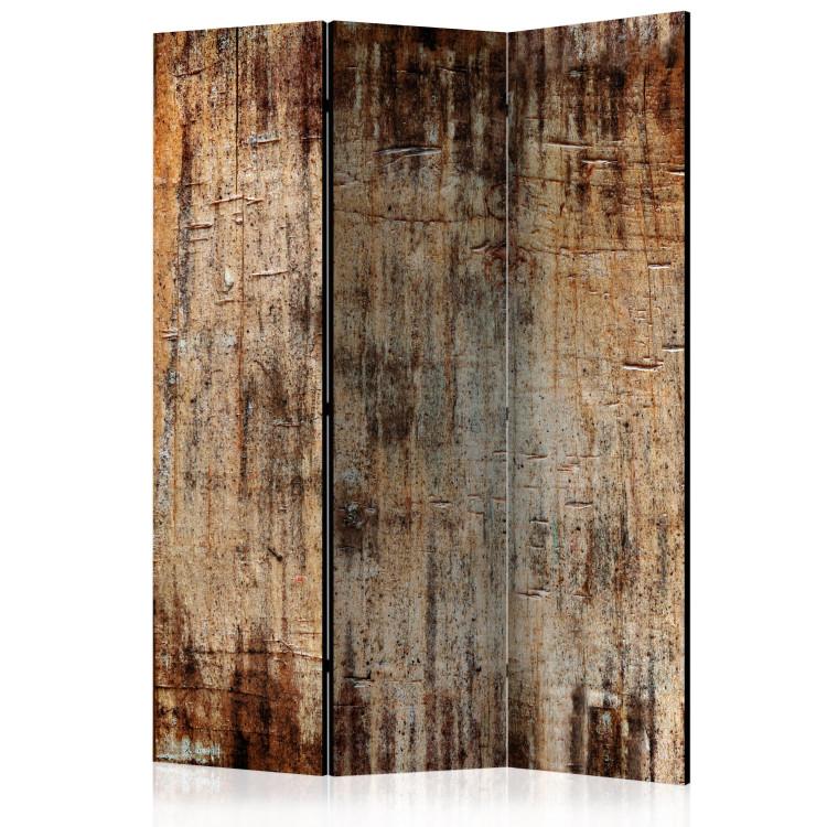 Room Divider Tree Bark (3-piece) - wooden texture in warm colors