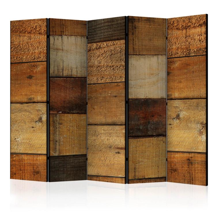 Room Divider Wooden Textures II (5-piece) - samples of different wood species