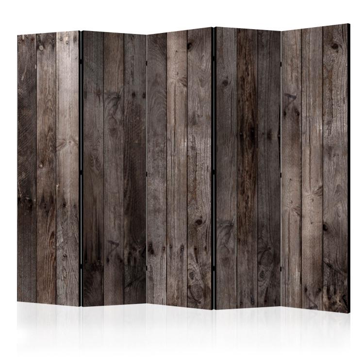 Room Divider Nailed Boards II (5-piece) - brown wooden texture background