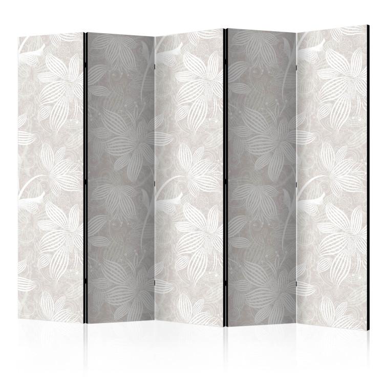 Room Divider Floral Elements II (5-piece) - retro pattern with a floral motif