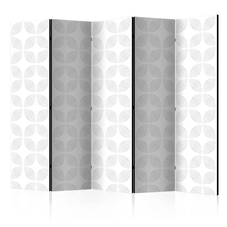 Room Divider Symmetrical Shapes II (5-piece) - background in irregular dark pattern