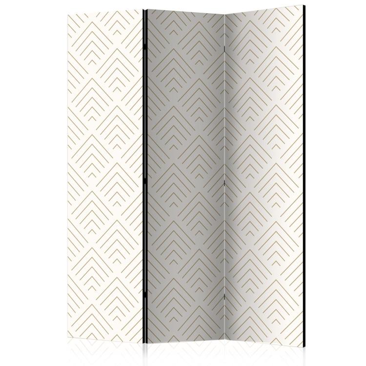 Room Divider Corners (3-piece) - beige background in a geometric brown pattern