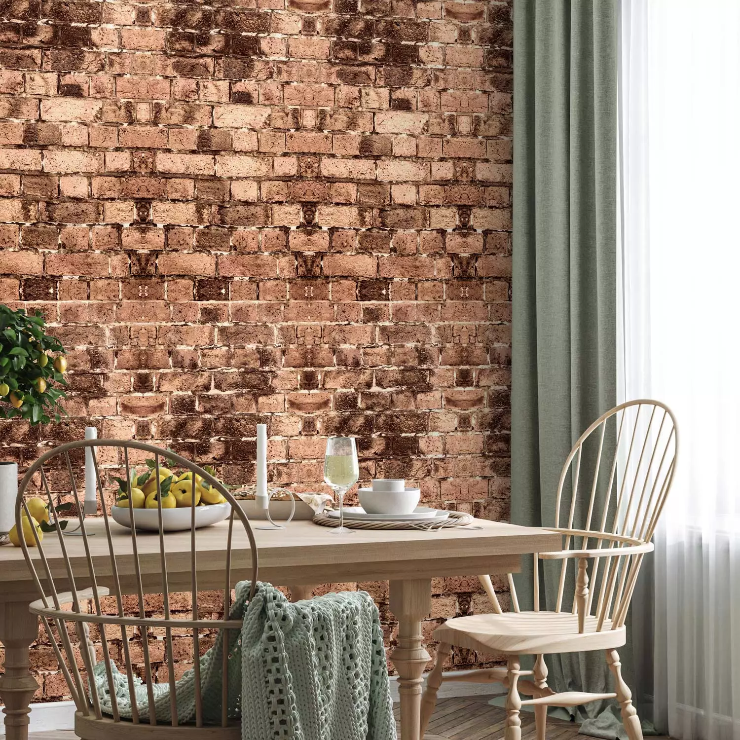 Brick wallpaper discount