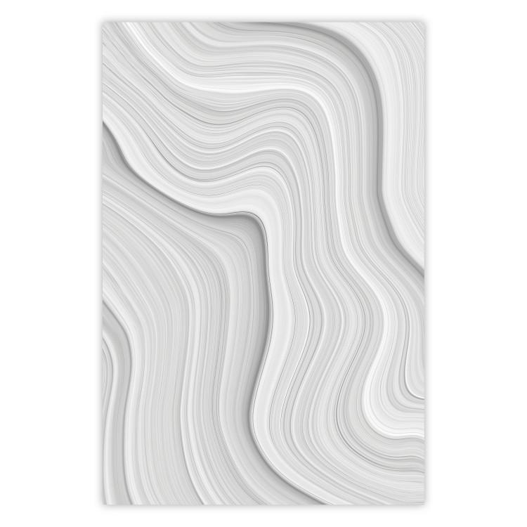 Poster Snowdrift - gray path with line texture in artistic motif