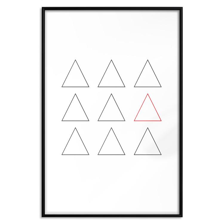 Poster Misfit Element - triangular geometric shapes on a white background