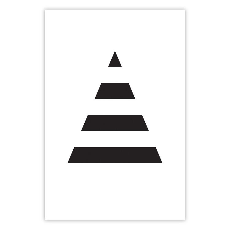 Poster Form - triangle made of black geometric shapes separated by white background