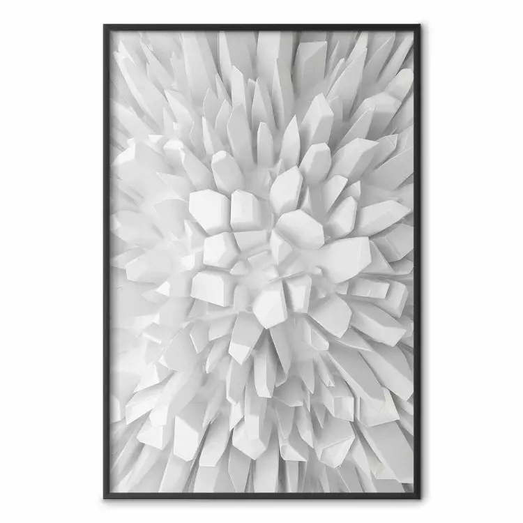 Icy Love - abstract white rocks of various sizes with 3D effect