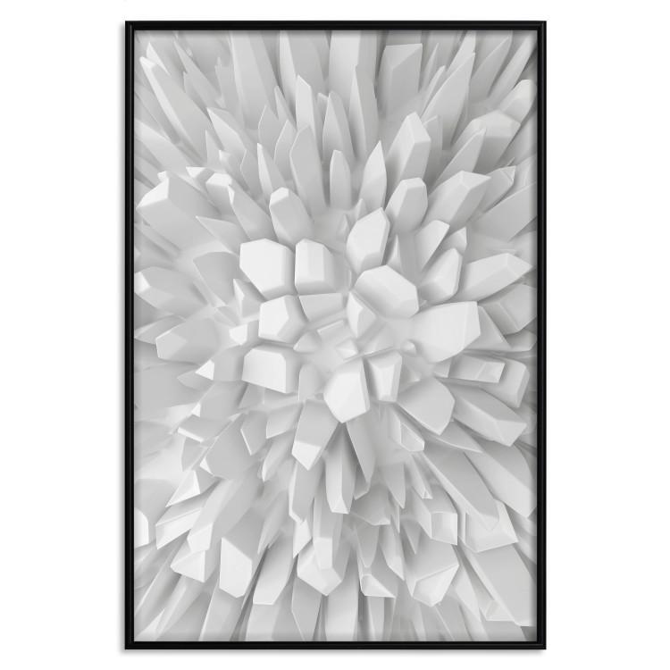 Poster Icy Love - abstract white rocks of various sizes with 3D effect