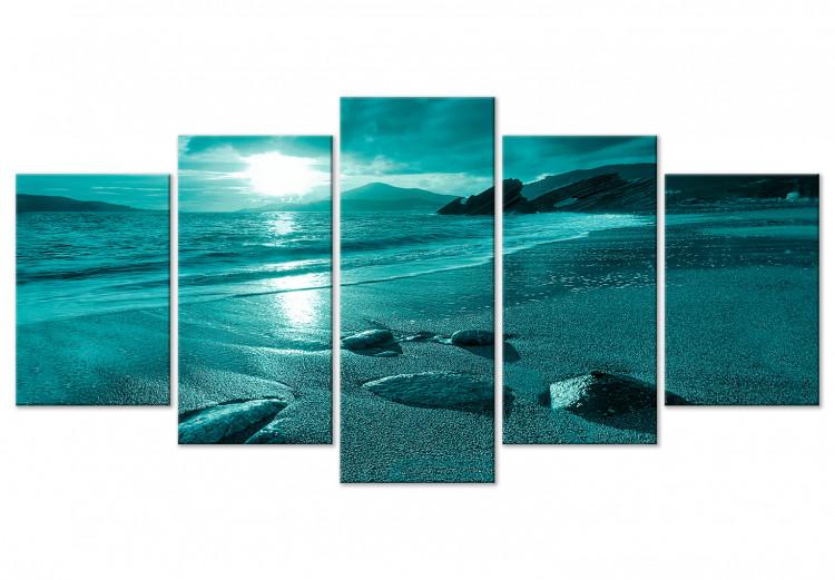 Canvas Print Enchanted Ocean (5 Parts) Wide Turquoise