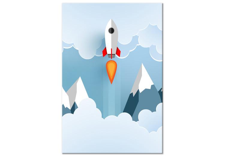 Canvas Print Rocket in the Clouds (1 Part) Vertical