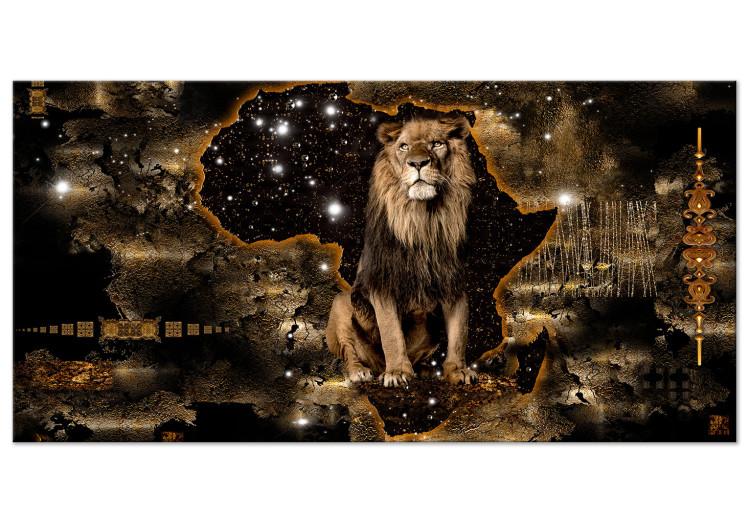 Large canvas print Golden Lion II [Large Format]