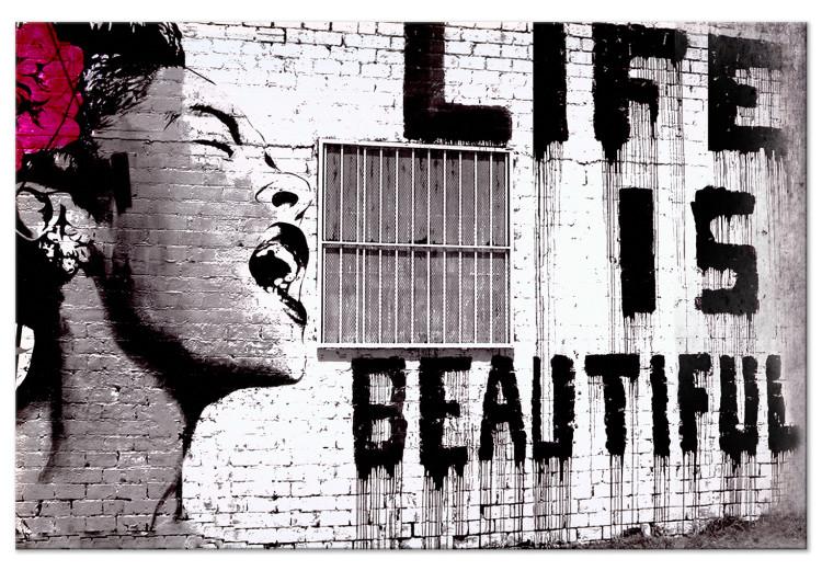 Large canvas print Banksy: Life is Beautiful [Large Format]