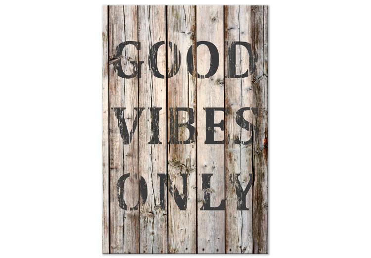 Canvas Print Retro: Good Vibes Only (1 Part) Vertical