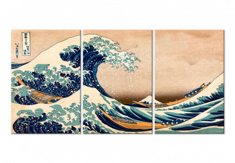 Canvas Print The Great Wave off Kanagawa (3 Parts)