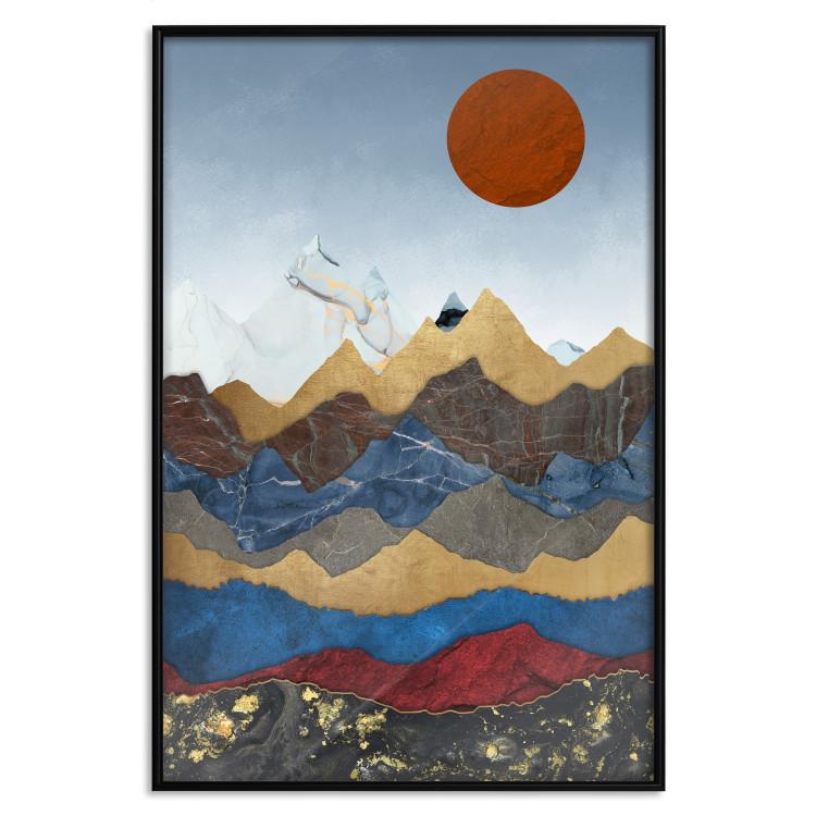 Poster Heart of Colombia - landscape of mountain ranges in an abstract composition