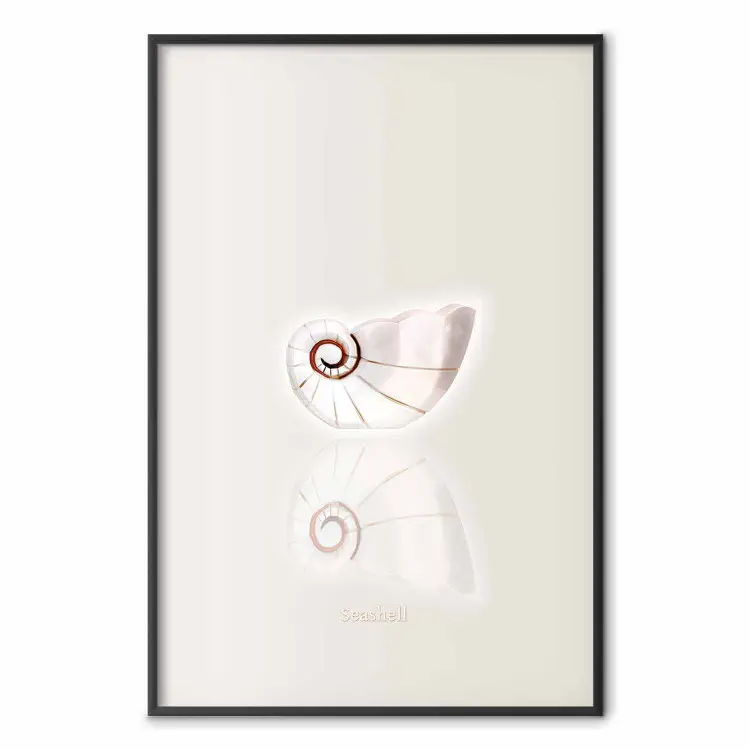 Ceramic Shell - abstract shell with English inscriptions