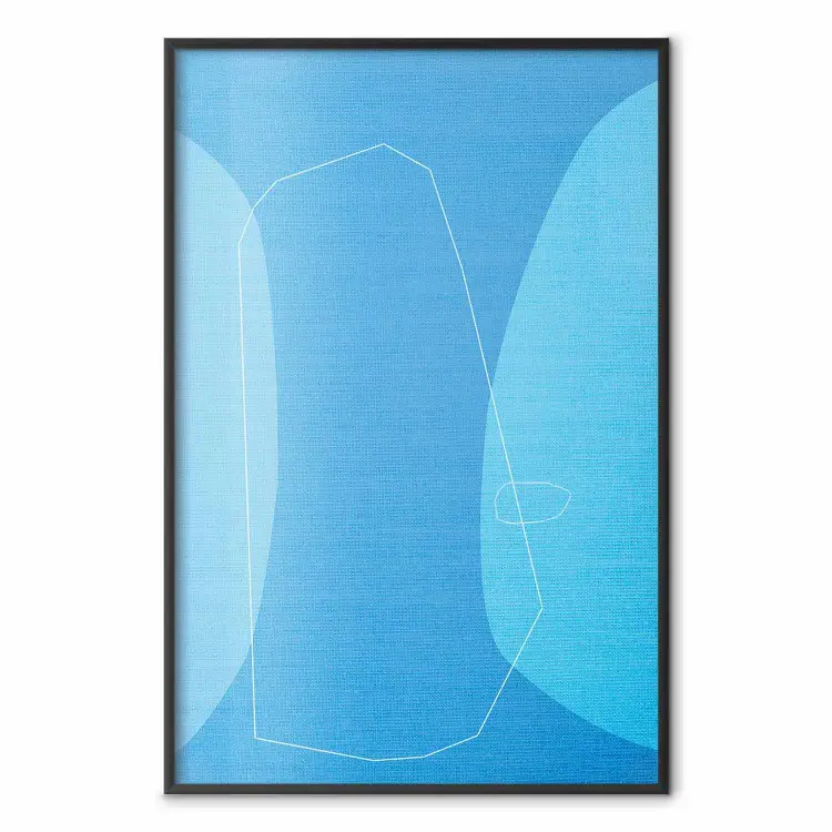 Shapes of Blue - abstract blue composition of shapes and lines