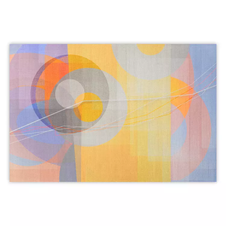 Poster Pastel Nostalgia - abstract and colorful geometric figures
